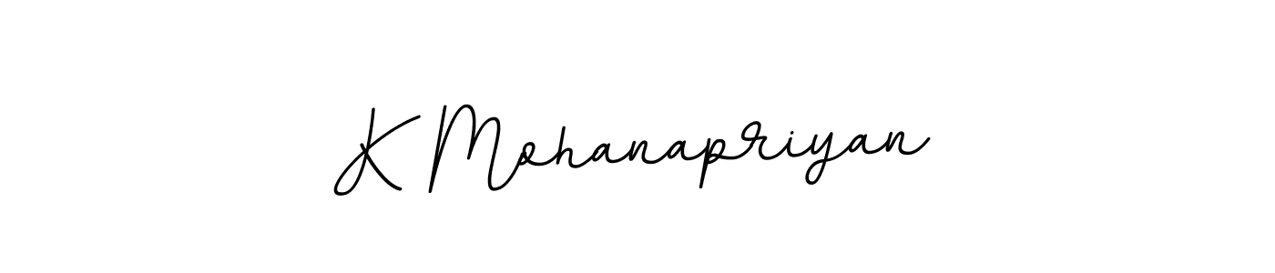 This is the best signature style for the K Mohanapriyan name. Also you like these signature font (BallpointsItalic-DORy9). Mix name signature. K Mohanapriyan signature style 11 images and pictures png