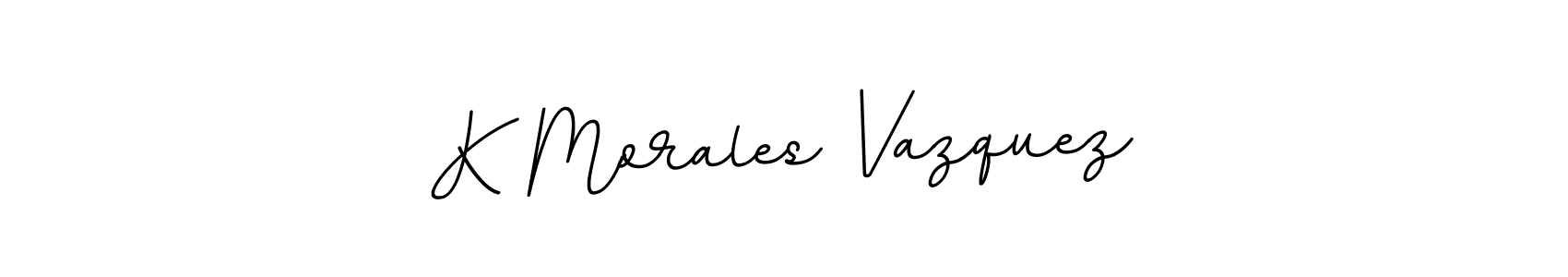 Create a beautiful signature design for name K Morales Vazquez. With this signature (BallpointsItalic-DORy9) fonts, you can make a handwritten signature for free. K Morales Vazquez signature style 11 images and pictures png
