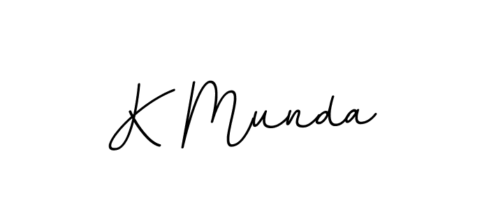 Use a signature maker to create a handwritten signature online. With this signature software, you can design (BallpointsItalic-DORy9) your own signature for name K Munda. K Munda signature style 11 images and pictures png
