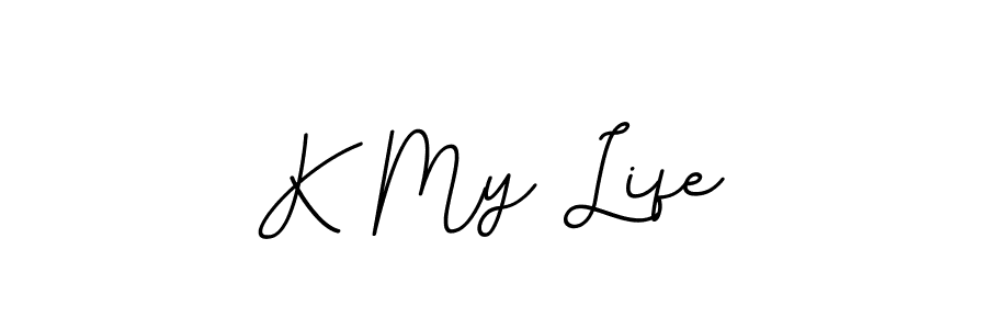 The best way (BallpointsItalic-DORy9) to make a short signature is to pick only two or three words in your name. The name K My Life include a total of six letters. For converting this name. K My Life signature style 11 images and pictures png
