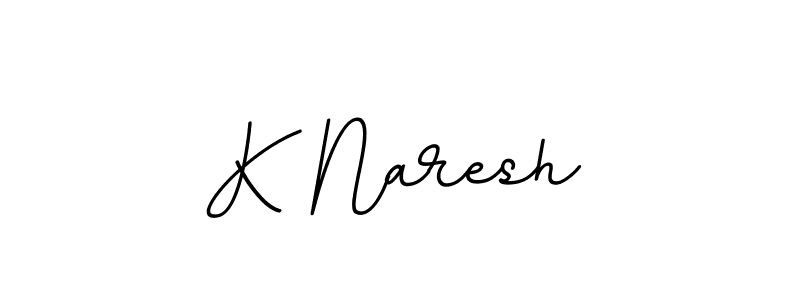 The best way (BallpointsItalic-DORy9) to make a short signature is to pick only two or three words in your name. The name K Naresh include a total of six letters. For converting this name. K Naresh signature style 11 images and pictures png