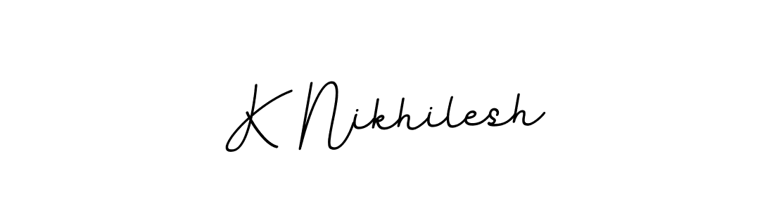 It looks lik you need a new signature style for name K Nikhilesh. Design unique handwritten (BallpointsItalic-DORy9) signature with our free signature maker in just a few clicks. K Nikhilesh signature style 11 images and pictures png