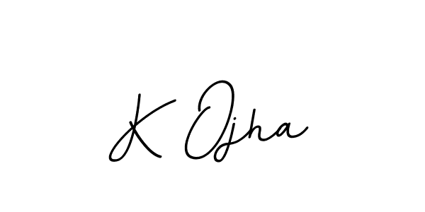 Create a beautiful signature design for name K Ojha. With this signature (BallpointsItalic-DORy9) fonts, you can make a handwritten signature for free. K Ojha signature style 11 images and pictures png