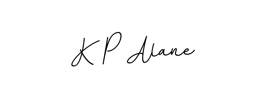 Design your own signature with our free online signature maker. With this signature software, you can create a handwritten (BallpointsItalic-DORy9) signature for name K P Alane. K P Alane signature style 11 images and pictures png