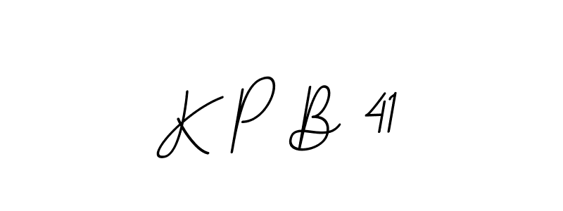 Also You can easily find your signature by using the search form. We will create K P B 41 name handwritten signature images for you free of cost using BallpointsItalic-DORy9 sign style. K P B 41 signature style 11 images and pictures png