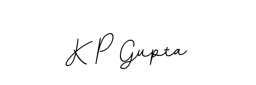 Use a signature maker to create a handwritten signature online. With this signature software, you can design (BallpointsItalic-DORy9) your own signature for name K P Gupta. K P Gupta signature style 11 images and pictures png