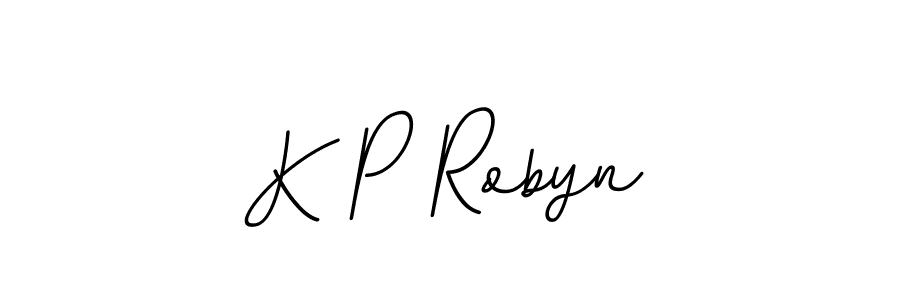 How to make K P Robyn signature? BallpointsItalic-DORy9 is a professional autograph style. Create handwritten signature for K P Robyn name. K P Robyn signature style 11 images and pictures png