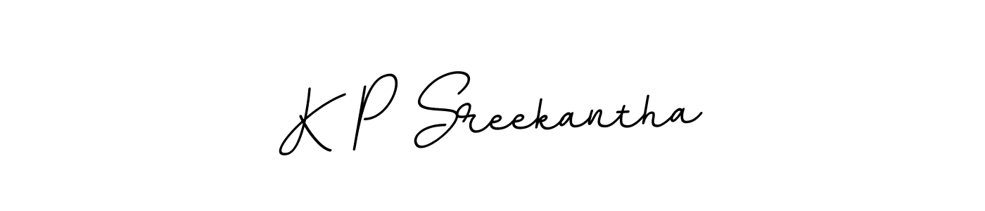 How to make K P Sreekantha name signature. Use BallpointsItalic-DORy9 style for creating short signs online. This is the latest handwritten sign. K P Sreekantha signature style 11 images and pictures png
