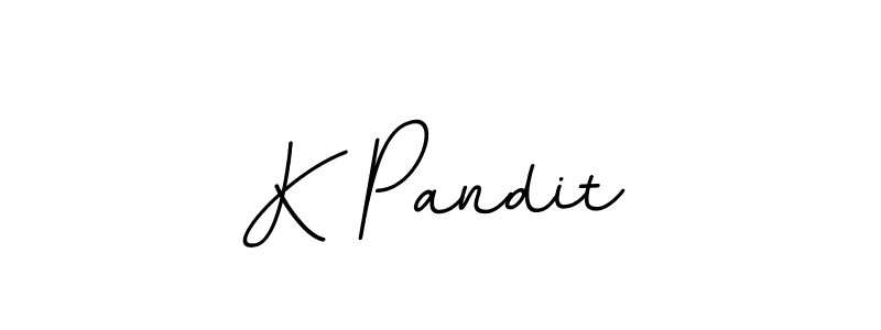 How to make K Pandit name signature. Use BallpointsItalic-DORy9 style for creating short signs online. This is the latest handwritten sign. K Pandit signature style 11 images and pictures png