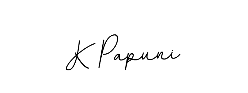 This is the best signature style for the K Papuni name. Also you like these signature font (BallpointsItalic-DORy9). Mix name signature. K Papuni signature style 11 images and pictures png