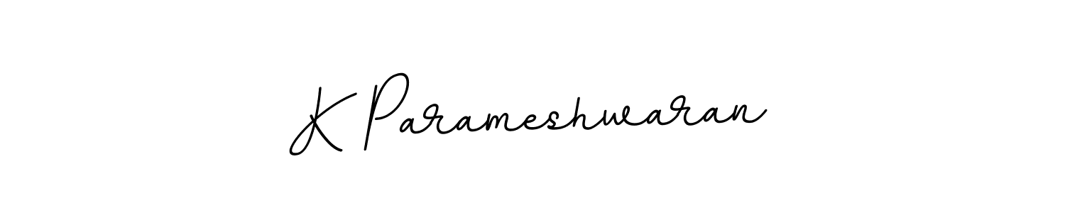 How to make K Parameshwaran name signature. Use BallpointsItalic-DORy9 style for creating short signs online. This is the latest handwritten sign. K Parameshwaran signature style 11 images and pictures png
