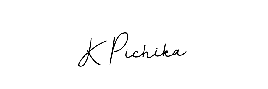 BallpointsItalic-DORy9 is a professional signature style that is perfect for those who want to add a touch of class to their signature. It is also a great choice for those who want to make their signature more unique. Get K Pichika name to fancy signature for free. K Pichika signature style 11 images and pictures png
