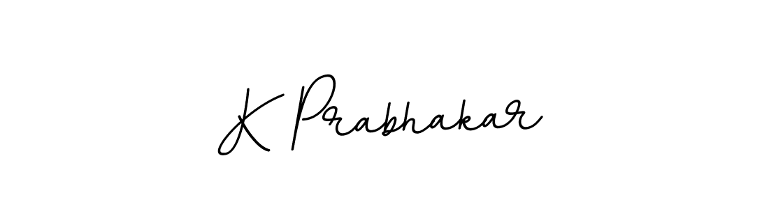 The best way (BallpointsItalic-DORy9) to make a short signature is to pick only two or three words in your name. The name K Prabhakar include a total of six letters. For converting this name. K Prabhakar signature style 11 images and pictures png