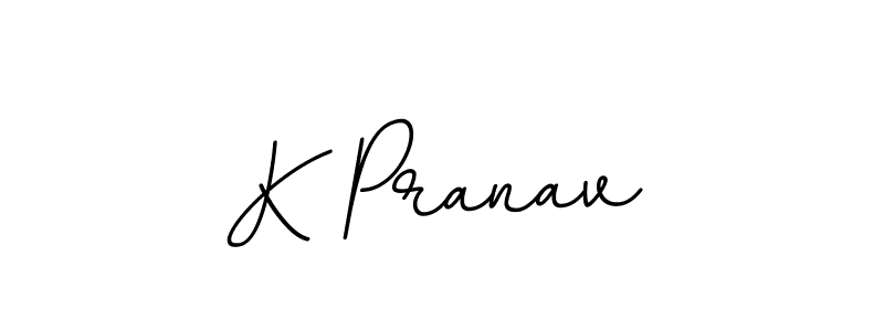 This is the best signature style for the K Pranav name. Also you like these signature font (BallpointsItalic-DORy9). Mix name signature. K Pranav signature style 11 images and pictures png