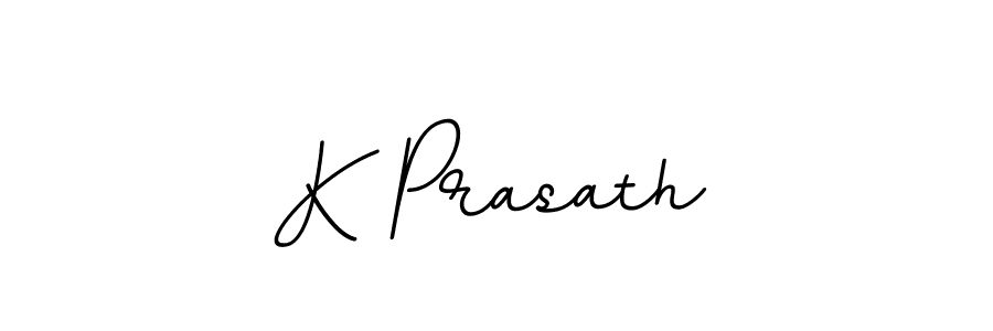 The best way (BallpointsItalic-DORy9) to make a short signature is to pick only two or three words in your name. The name K Prasath include a total of six letters. For converting this name. K Prasath signature style 11 images and pictures png