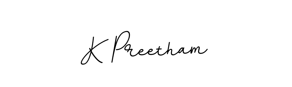 K Preetham stylish signature style. Best Handwritten Sign (BallpointsItalic-DORy9) for my name. Handwritten Signature Collection Ideas for my name K Preetham. K Preetham signature style 11 images and pictures png