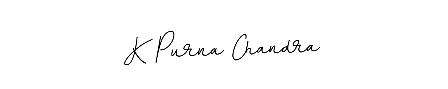 Create a beautiful signature design for name K Purna Chandra. With this signature (BallpointsItalic-DORy9) fonts, you can make a handwritten signature for free. K Purna Chandra signature style 11 images and pictures png