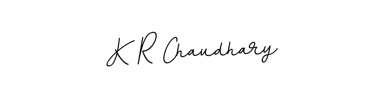 Make a beautiful signature design for name K R Chaudhary. With this signature (BallpointsItalic-DORy9) style, you can create a handwritten signature for free. K R Chaudhary signature style 11 images and pictures png