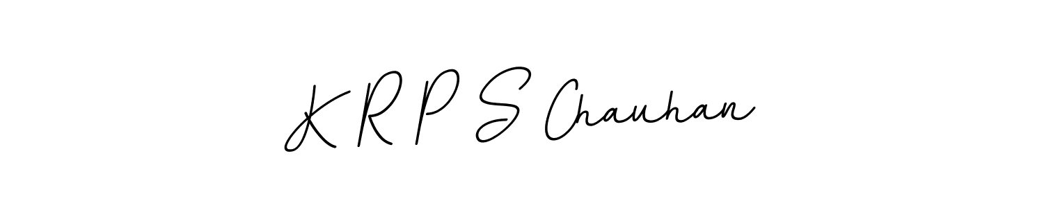 You should practise on your own different ways (BallpointsItalic-DORy9) to write your name (K R P S Chauhan) in signature. don't let someone else do it for you. K R P S Chauhan signature style 11 images and pictures png