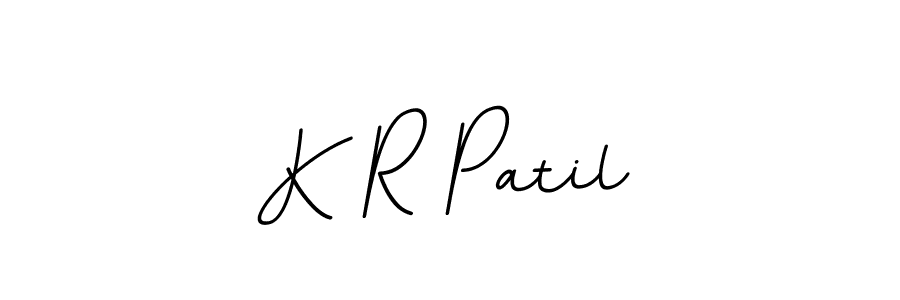 This is the best signature style for the K R Patil name. Also you like these signature font (BallpointsItalic-DORy9). Mix name signature. K R Patil signature style 11 images and pictures png