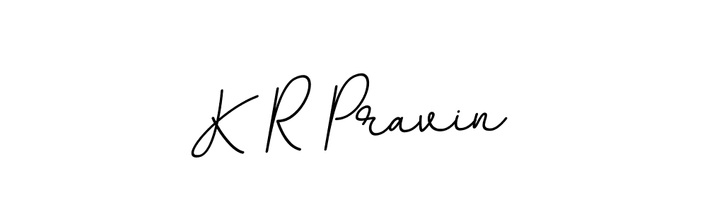 The best way (BallpointsItalic-DORy9) to make a short signature is to pick only two or three words in your name. The name K R Pravin include a total of six letters. For converting this name. K R Pravin signature style 11 images and pictures png