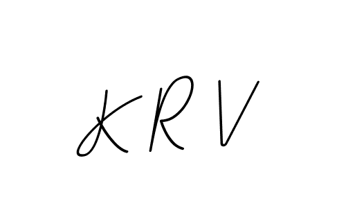 How to make K R V name signature. Use BallpointsItalic-DORy9 style for creating short signs online. This is the latest handwritten sign. K R V signature style 11 images and pictures png