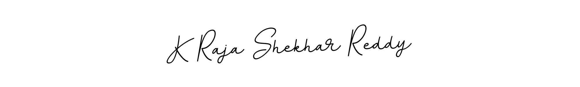 The best way (BallpointsItalic-DORy9) to make a short signature is to pick only two or three words in your name. The name K Raja Shekhar Reddy include a total of six letters. For converting this name. K Raja Shekhar Reddy signature style 11 images and pictures png