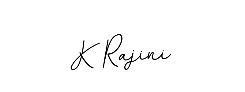 Use a signature maker to create a handwritten signature online. With this signature software, you can design (BallpointsItalic-DORy9) your own signature for name K Rajini. K Rajini signature style 11 images and pictures png