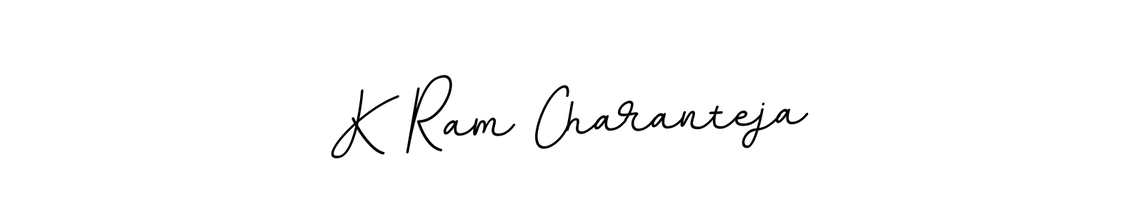 Create a beautiful signature design for name K Ram Charanteja. With this signature (BallpointsItalic-DORy9) fonts, you can make a handwritten signature for free. K Ram Charanteja signature style 11 images and pictures png