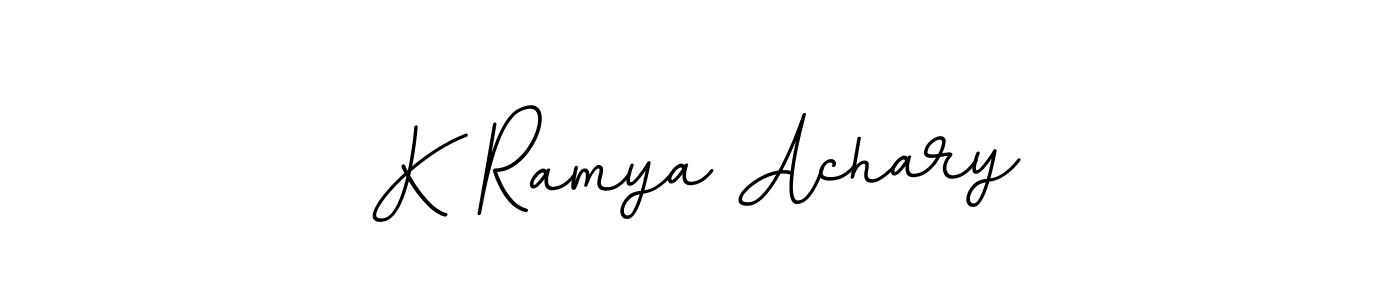 BallpointsItalic-DORy9 is a professional signature style that is perfect for those who want to add a touch of class to their signature. It is also a great choice for those who want to make their signature more unique. Get K Ramya Achary name to fancy signature for free. K Ramya Achary signature style 11 images and pictures png