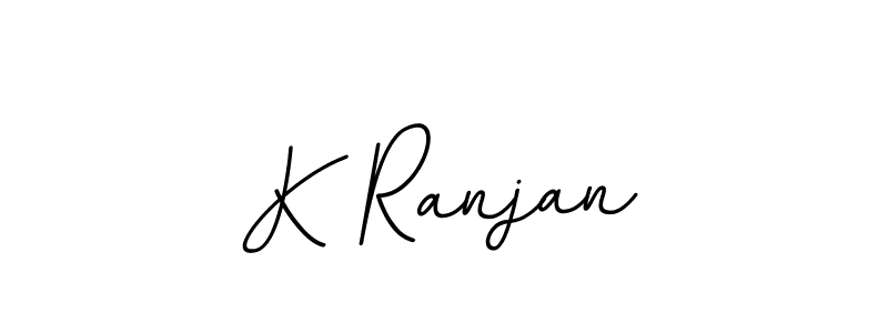 Create a beautiful signature design for name K Ranjan. With this signature (BallpointsItalic-DORy9) fonts, you can make a handwritten signature for free. K Ranjan signature style 11 images and pictures png