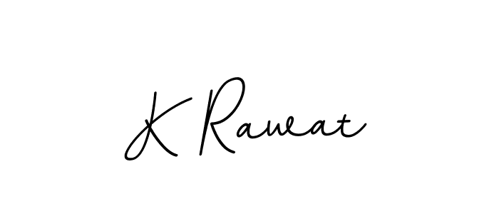 Use a signature maker to create a handwritten signature online. With this signature software, you can design (BallpointsItalic-DORy9) your own signature for name K Rawat. K Rawat signature style 11 images and pictures png