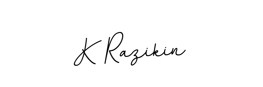 How to make K Razikin signature? BallpointsItalic-DORy9 is a professional autograph style. Create handwritten signature for K Razikin name. K Razikin signature style 11 images and pictures png