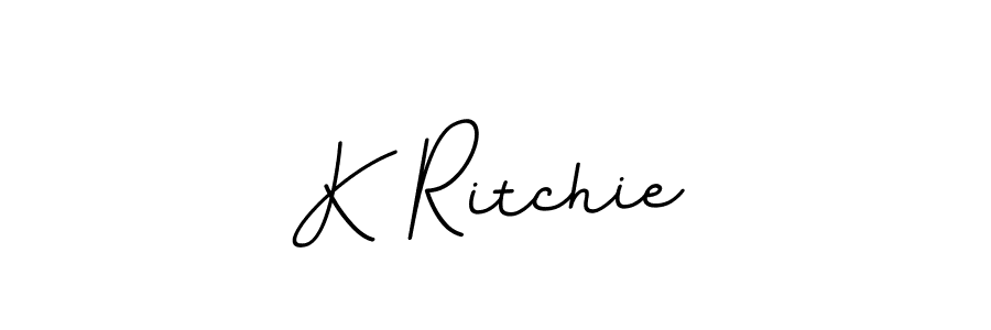 You should practise on your own different ways (BallpointsItalic-DORy9) to write your name (K Ritchie) in signature. don't let someone else do it for you. K Ritchie signature style 11 images and pictures png