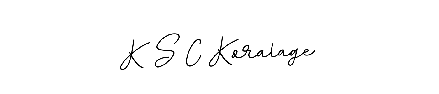 Also You can easily find your signature by using the search form. We will create K S C Koralage name handwritten signature images for you free of cost using BallpointsItalic-DORy9 sign style. K S C Koralage signature style 11 images and pictures png