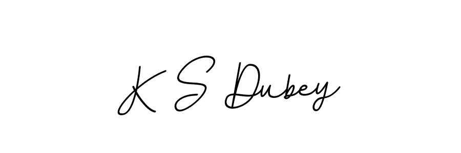 Make a beautiful signature design for name K S Dubey. With this signature (BallpointsItalic-DORy9) style, you can create a handwritten signature for free. K S Dubey signature style 11 images and pictures png