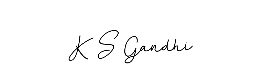 Use a signature maker to create a handwritten signature online. With this signature software, you can design (BallpointsItalic-DORy9) your own signature for name K S Gandhi. K S Gandhi signature style 11 images and pictures png