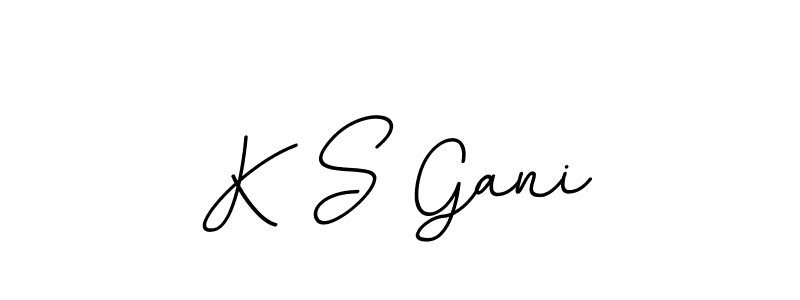 Use a signature maker to create a handwritten signature online. With this signature software, you can design (BallpointsItalic-DORy9) your own signature for name K S Gani. K S Gani signature style 11 images and pictures png