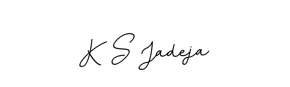 BallpointsItalic-DORy9 is a professional signature style that is perfect for those who want to add a touch of class to their signature. It is also a great choice for those who want to make their signature more unique. Get K S Jadeja name to fancy signature for free. K S Jadeja signature style 11 images and pictures png