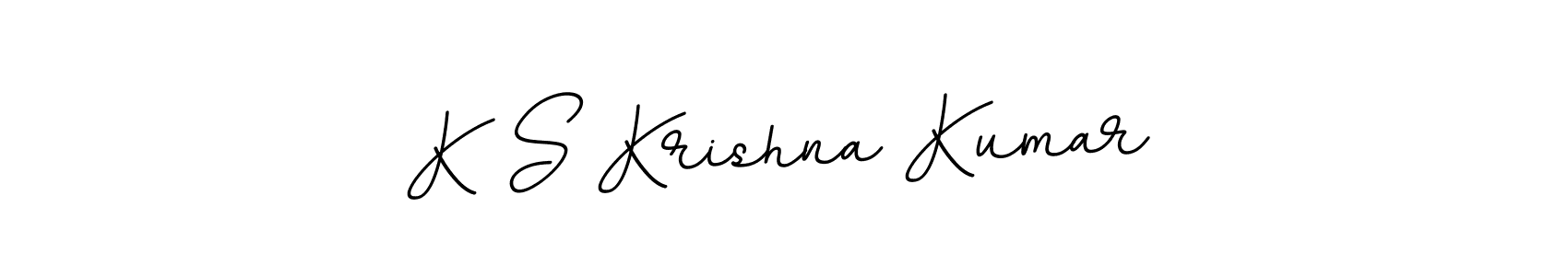 Create a beautiful signature design for name K S Krishna Kumar. With this signature (BallpointsItalic-DORy9) fonts, you can make a handwritten signature for free. K S Krishna Kumar signature style 11 images and pictures png