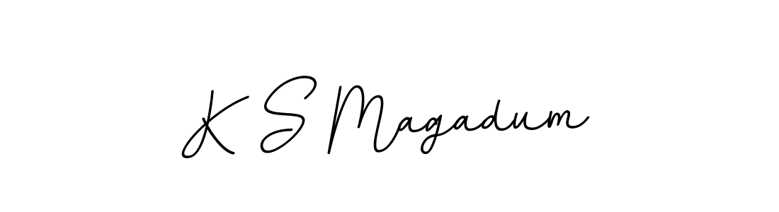 if you are searching for the best signature style for your name K S Magadum. so please give up your signature search. here we have designed multiple signature styles  using BallpointsItalic-DORy9. K S Magadum signature style 11 images and pictures png