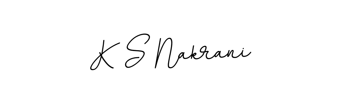 How to make K S Nakrani name signature. Use BallpointsItalic-DORy9 style for creating short signs online. This is the latest handwritten sign. K S Nakrani signature style 11 images and pictures png