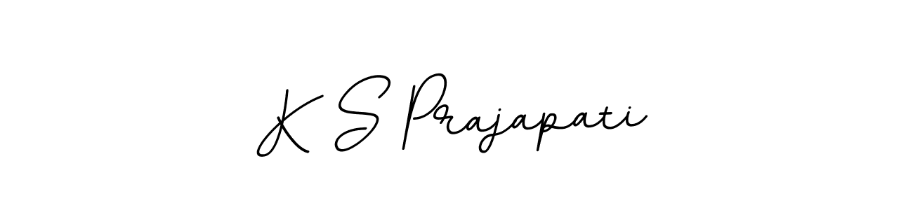 Design your own signature with our free online signature maker. With this signature software, you can create a handwritten (BallpointsItalic-DORy9) signature for name K S Prajapati. K S Prajapati signature style 11 images and pictures png