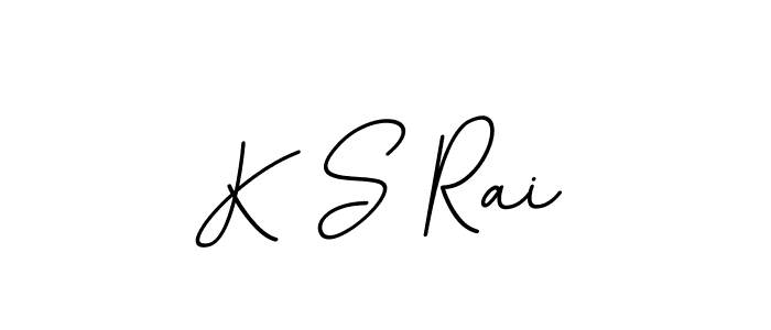 Design your own signature with our free online signature maker. With this signature software, you can create a handwritten (BallpointsItalic-DORy9) signature for name K S Rai. K S Rai signature style 11 images and pictures png