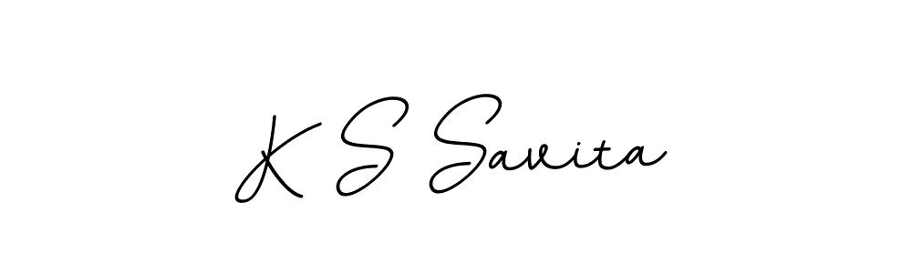 Design your own signature with our free online signature maker. With this signature software, you can create a handwritten (BallpointsItalic-DORy9) signature for name K S Savita. K S Savita signature style 11 images and pictures png