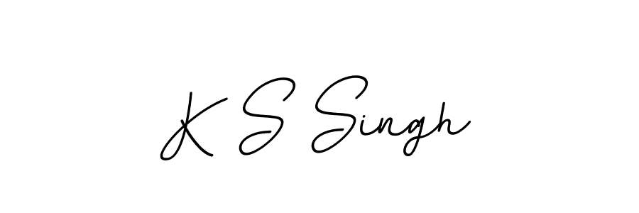 How to make K S Singh name signature. Use BallpointsItalic-DORy9 style for creating short signs online. This is the latest handwritten sign. K S Singh signature style 11 images and pictures png