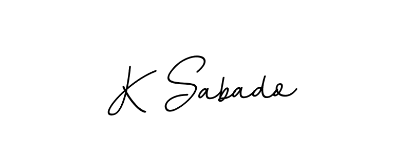 How to make K Sabado signature? BallpointsItalic-DORy9 is a professional autograph style. Create handwritten signature for K Sabado name. K Sabado signature style 11 images and pictures png