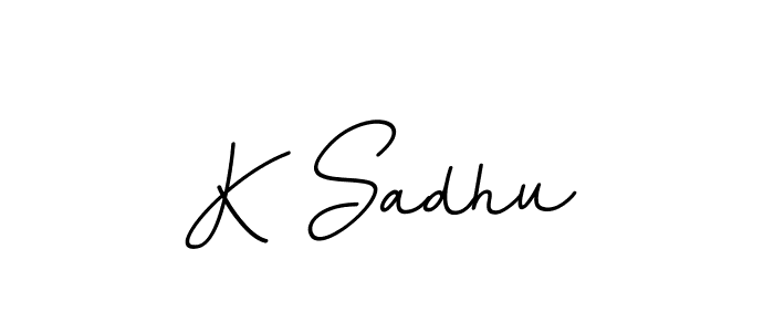 You should practise on your own different ways (BallpointsItalic-DORy9) to write your name (K Sadhu) in signature. don't let someone else do it for you. K Sadhu signature style 11 images and pictures png