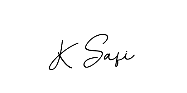 Use a signature maker to create a handwritten signature online. With this signature software, you can design (BallpointsItalic-DORy9) your own signature for name K Safi. K Safi signature style 11 images and pictures png