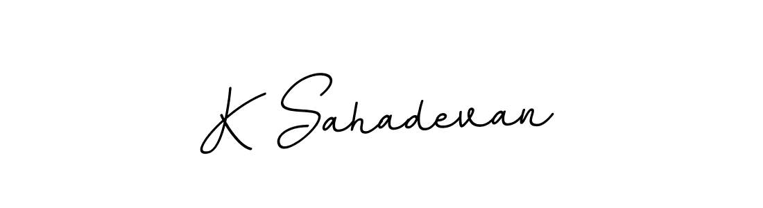 Make a beautiful signature design for name K Sahadevan. With this signature (BallpointsItalic-DORy9) style, you can create a handwritten signature for free. K Sahadevan signature style 11 images and pictures png